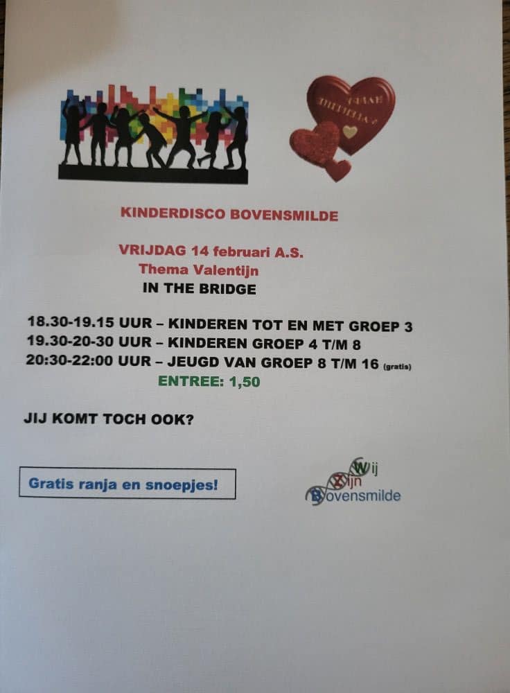 Kinderdisco Thema Valentijn